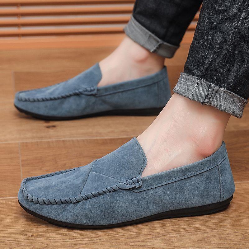 Herren Freizeitschuhe Aus Leder Slipper Für Bequemes Fahren_voghion.com