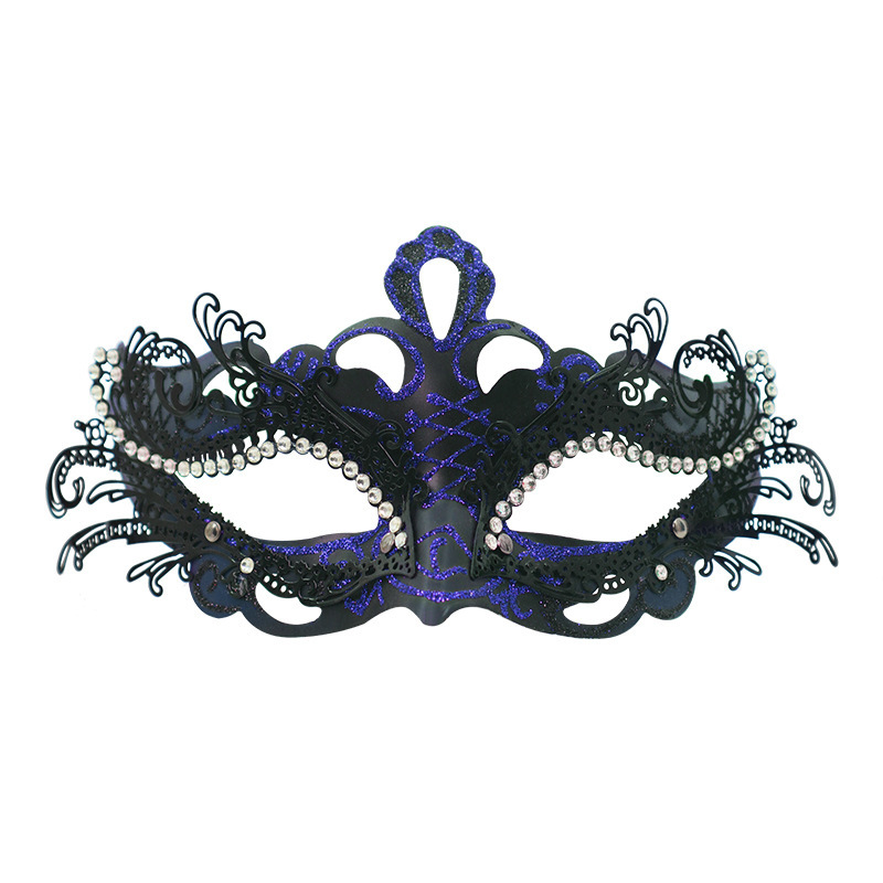Halloween nueva corona de diamantes pareja baile máscara media cara set fiesta misteriosa disfraz
