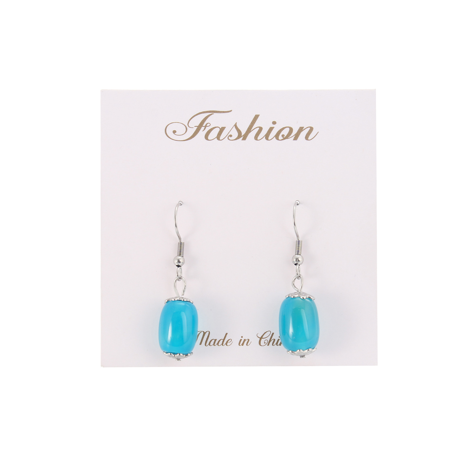 Simple Style Geometric Agate Plating Drop Earrings 1 Pair
