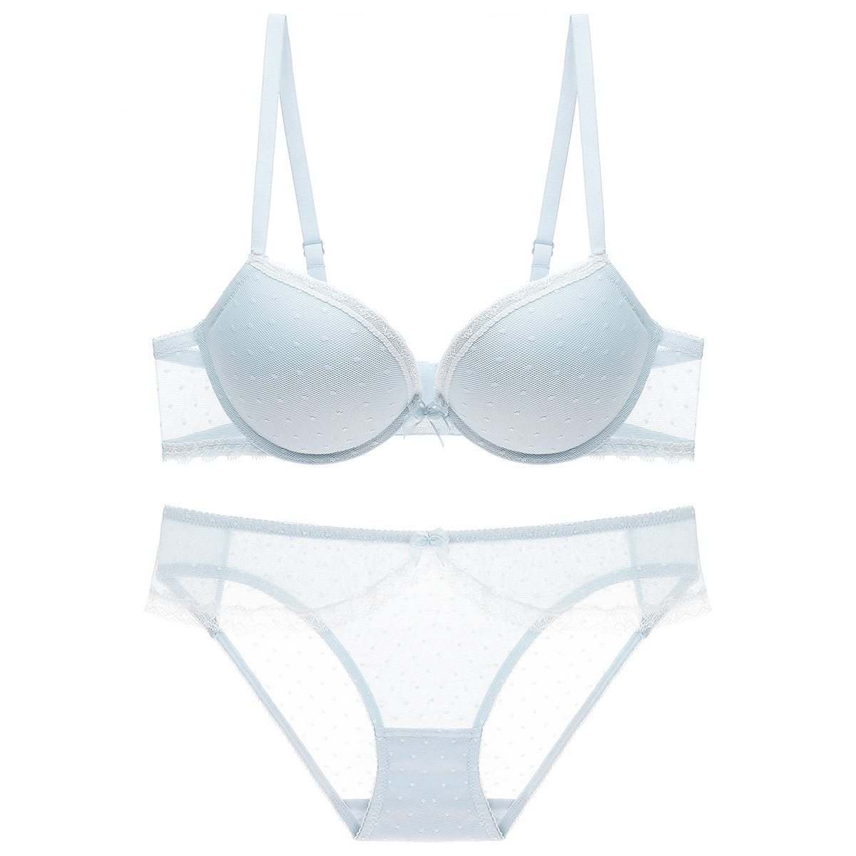 1781 Top Support Thin Bottom Thick Cotton Cushion Steel Ring Gathering Sexy Lace Women's Underwear Bra Set_voghion.com