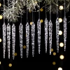 Transparent crushing ice pendant 12pcs