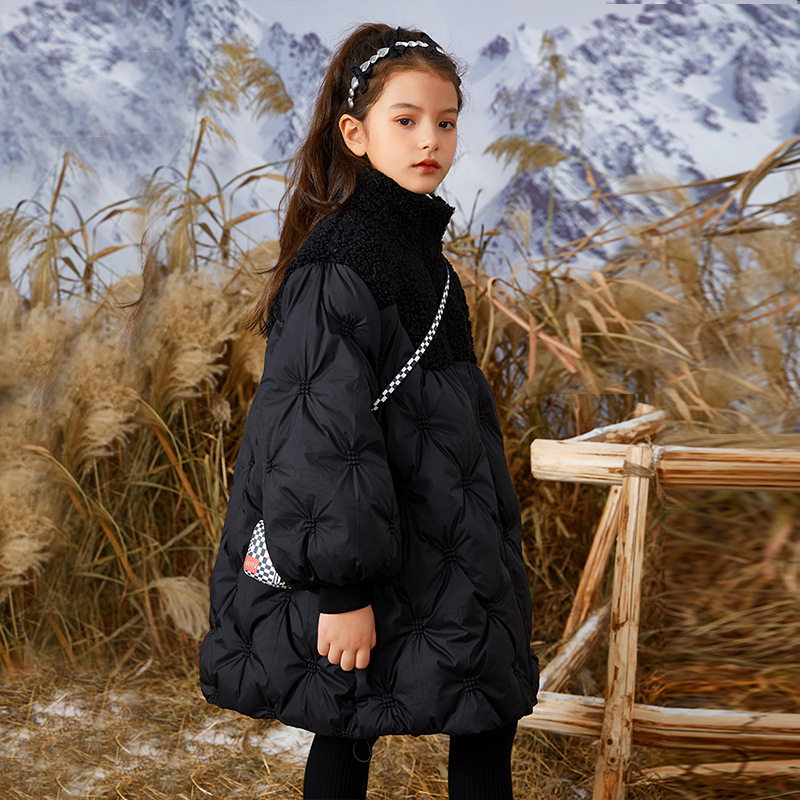 女童冬季棉衣外套2022新款女孩洋气棉袄儿童冬装童装羽绒棉服潮