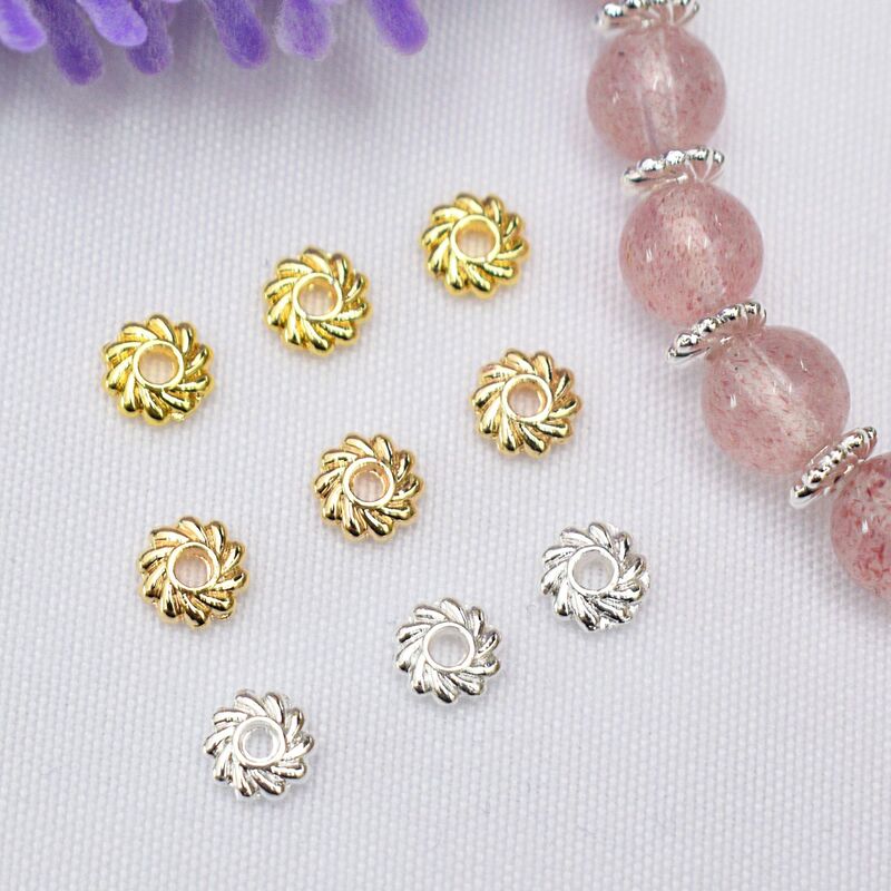 Flower-shaped spacer 14K gold-wrapped color-preserving bracelet beads loose beads accessories diy necklace handmade beaded material wholesale