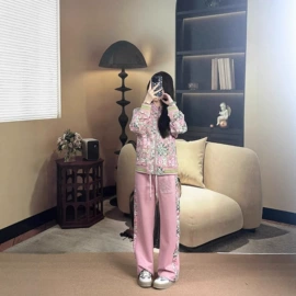 时尚休闲套装;女式T恤;女式牛仔裤