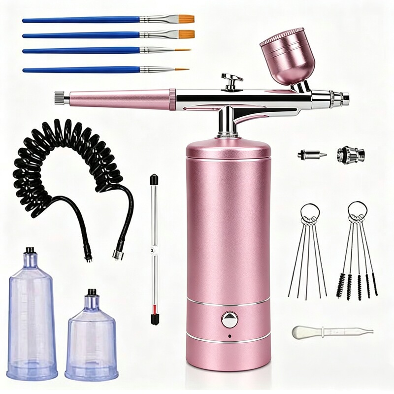 New cross-border model three-level oxygen meter with digital display, high-pressure manicure airbrush, portable home-use hydration device, factory wholesale New cross-border model three-level oxygen meter with digital display, high-pressure manicure airbrush, portable home-use hydration device, factory wholesale
