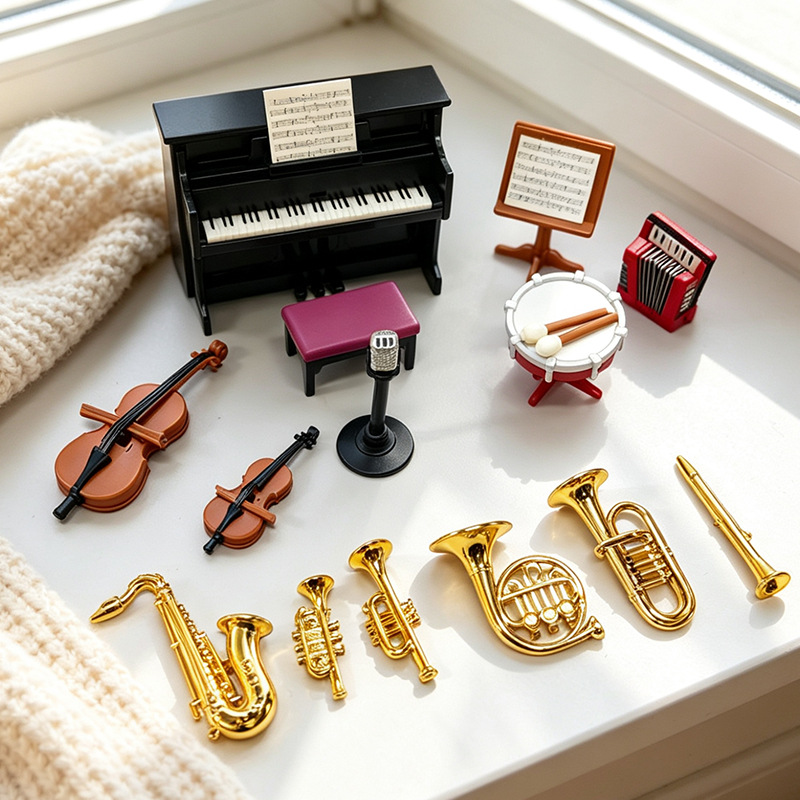 블랙 피아노 + 악기 12종 세트 [악보 포함]