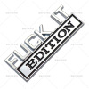 Car metal leaf board car logo fuck it edition modified body sticker badge signboard