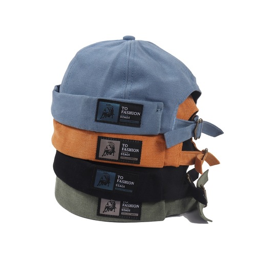 Cross-border Western and Eastern lovers fashion adjustable bullhide braided landlady hat street fashion men and women melon seed hat coolie hat