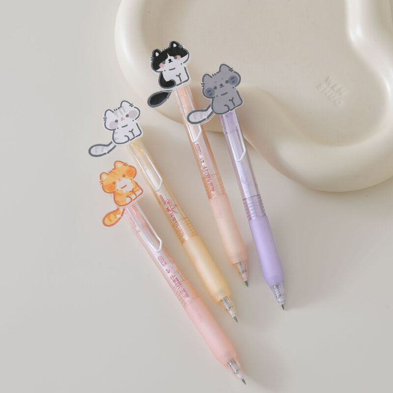 晨兮10588新品猫咪尾巴按动笔0.5黑考试专用顺滑萌趣设计防滑握笔|undefined