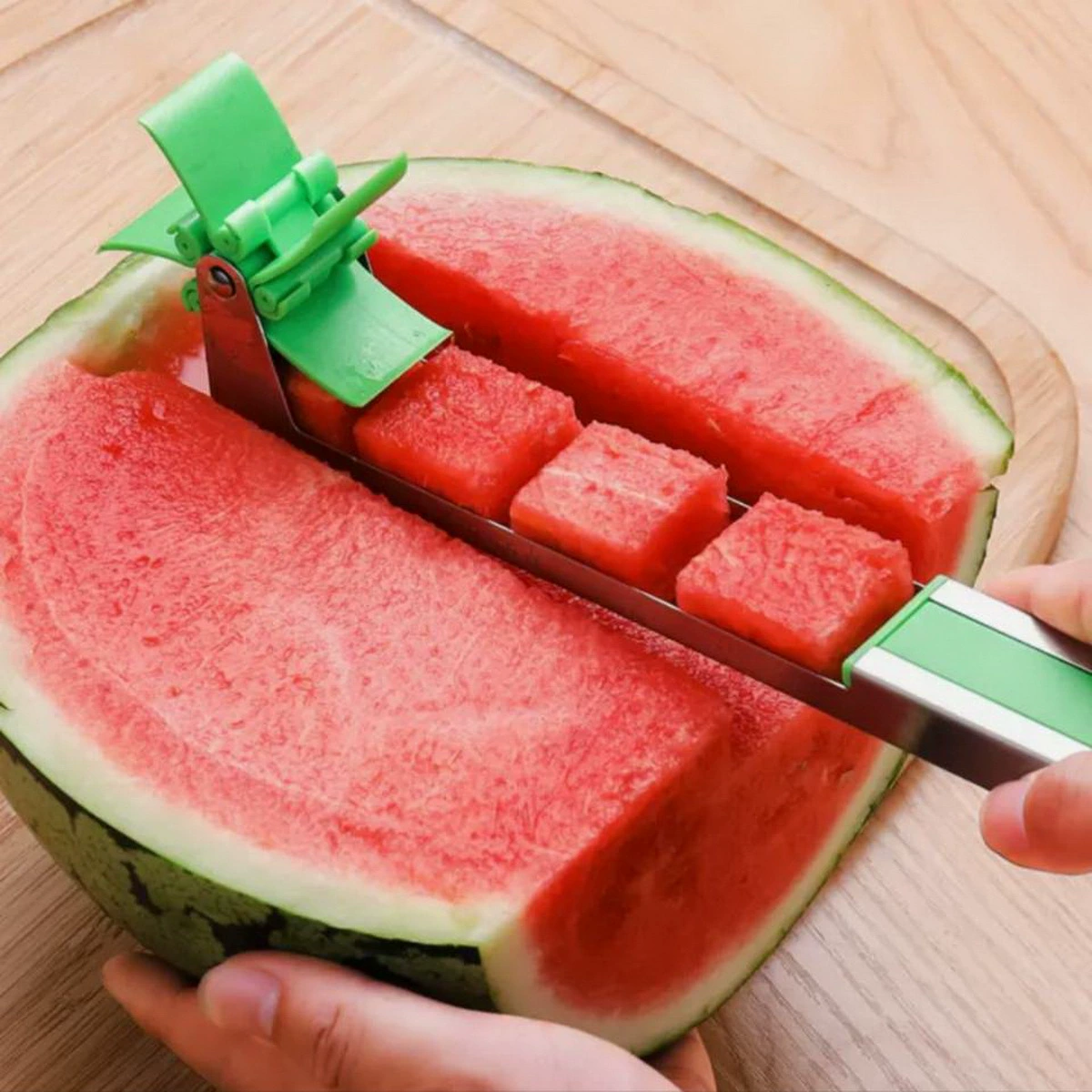 Cross-border watermelon cutting machine stainless steel windmill design cut watermelon kitchen gadget salad fruit slice tool