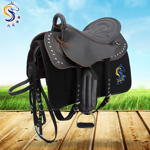 Saddle Complete Set Horse Gear Cowhide New Large Horse Tourist Saddle Pony Rider Equestrian Supplies Saddle Horse Saddle