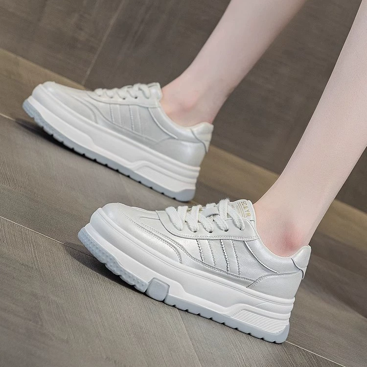 Белые кроссовки на платформе Pearl/Champagne, размер 35-40, повседневные спортивные кеды для подростков