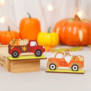 Wooden Automobile Crafts for Thanksgiving Decoration - OPP Bag Packing
