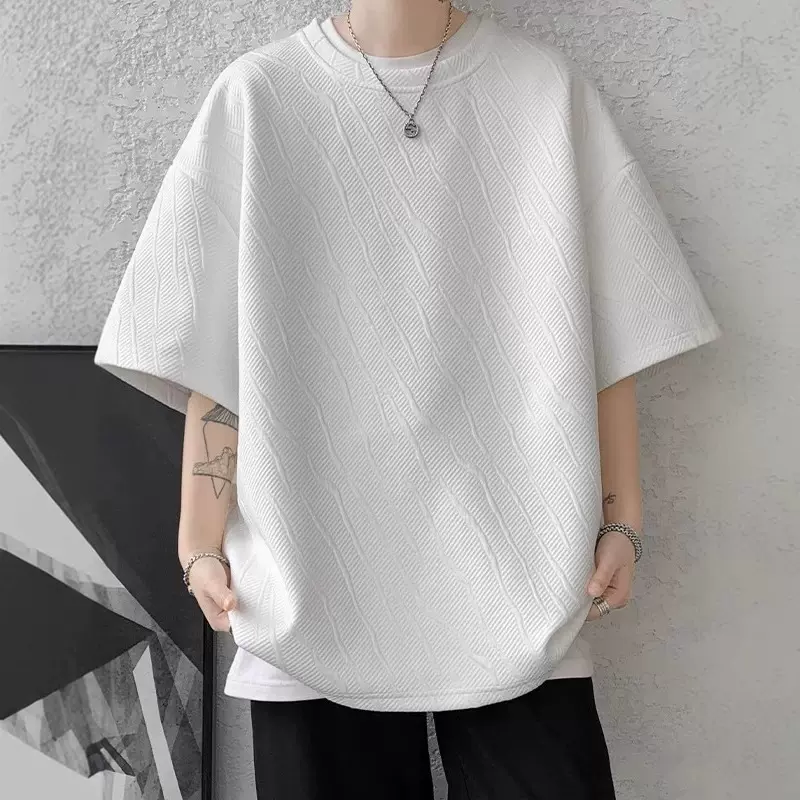 230g高克重磅t恤男生夏季短袖男装美式复古宽松百搭潮牌高级上衣