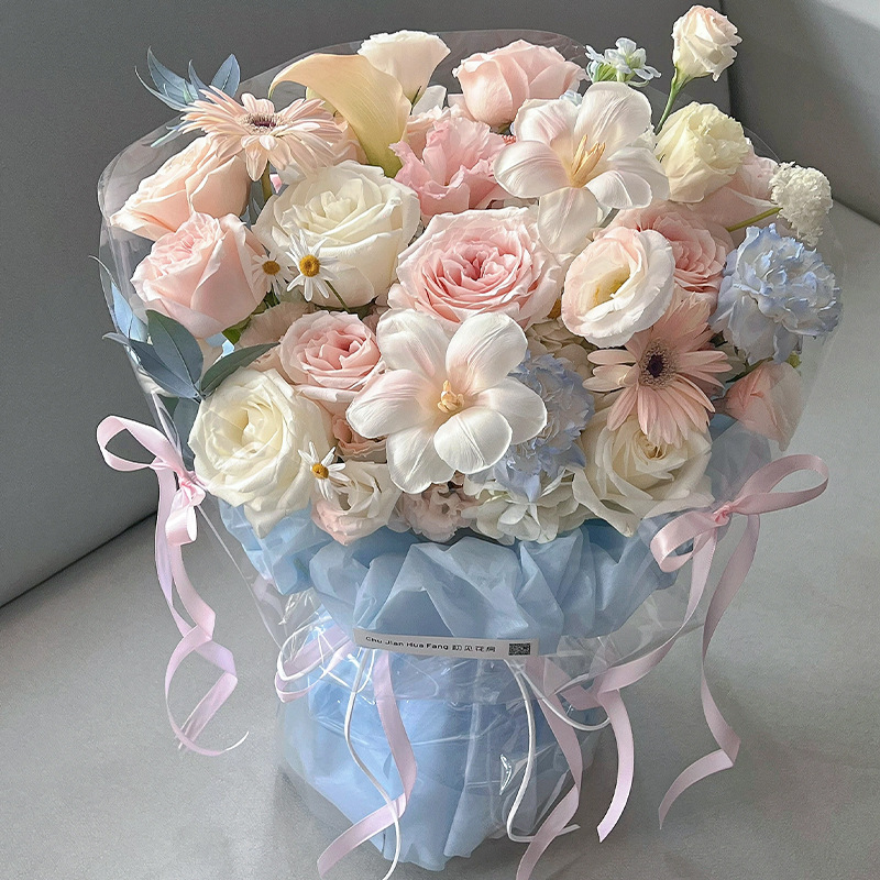 Pequeño libro rojo explosivo ramo de flores Papel de Sydney de alto rendimiento material de envoltura de flores Papel de embalaje de ramo de flores Día de San Valentín Papel de revestimiento frotado mano