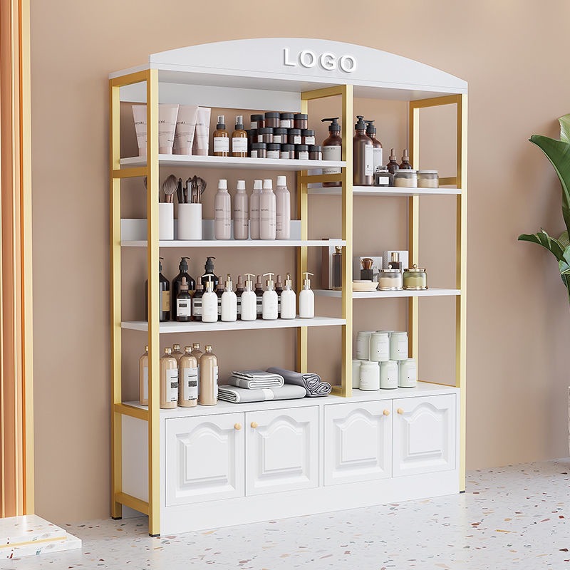 【2897人好评】化妆品展示柜子理发店陈列架美甲展示架美容院货架