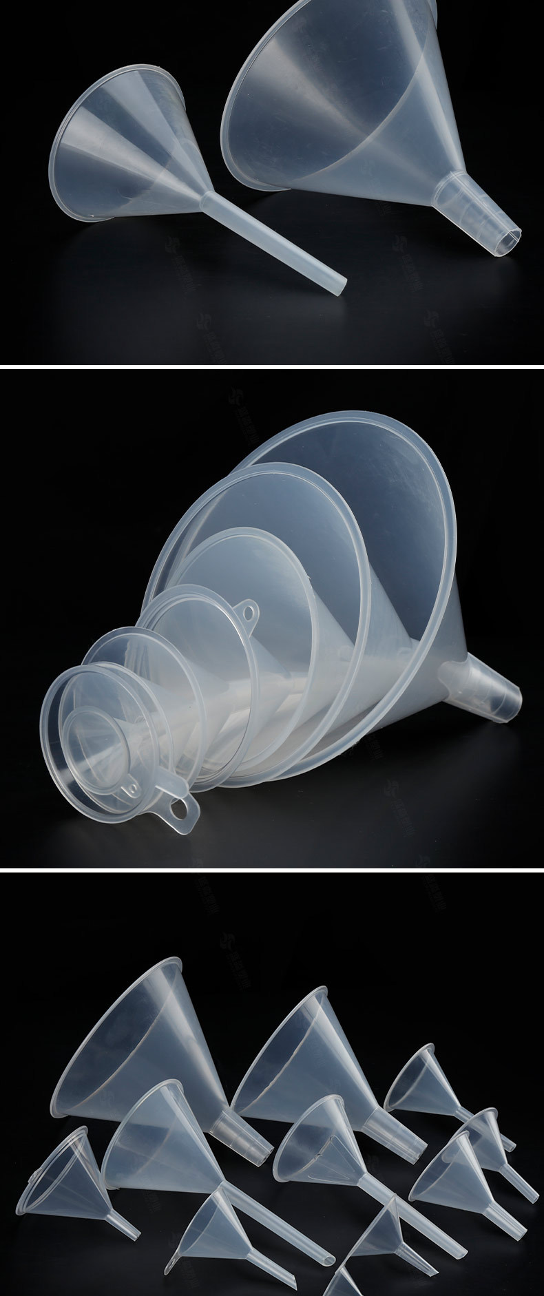 30 50 60 75mm plastik mini küçük huni sıvı dağıtım hunisi sıvı dağıtım aleti