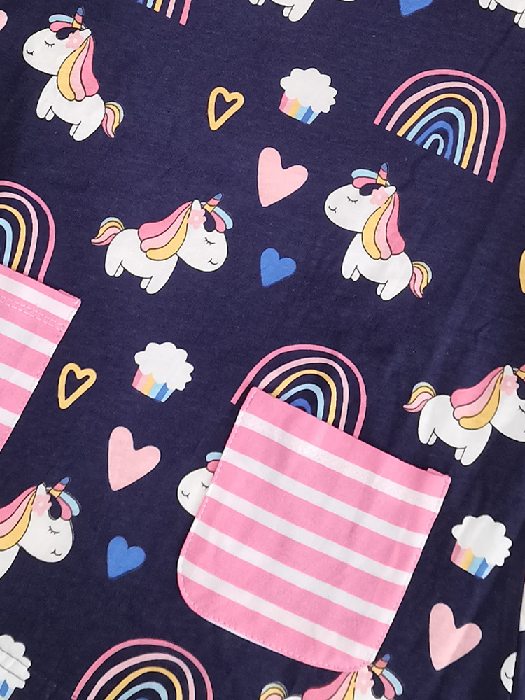Trajes para niñas otoño e invierno nuevo estilo europeo y americano niños pequeños y medianos estilo occidental cuello redondo manga larga cintura elástica pantalones de dos piezas para niños