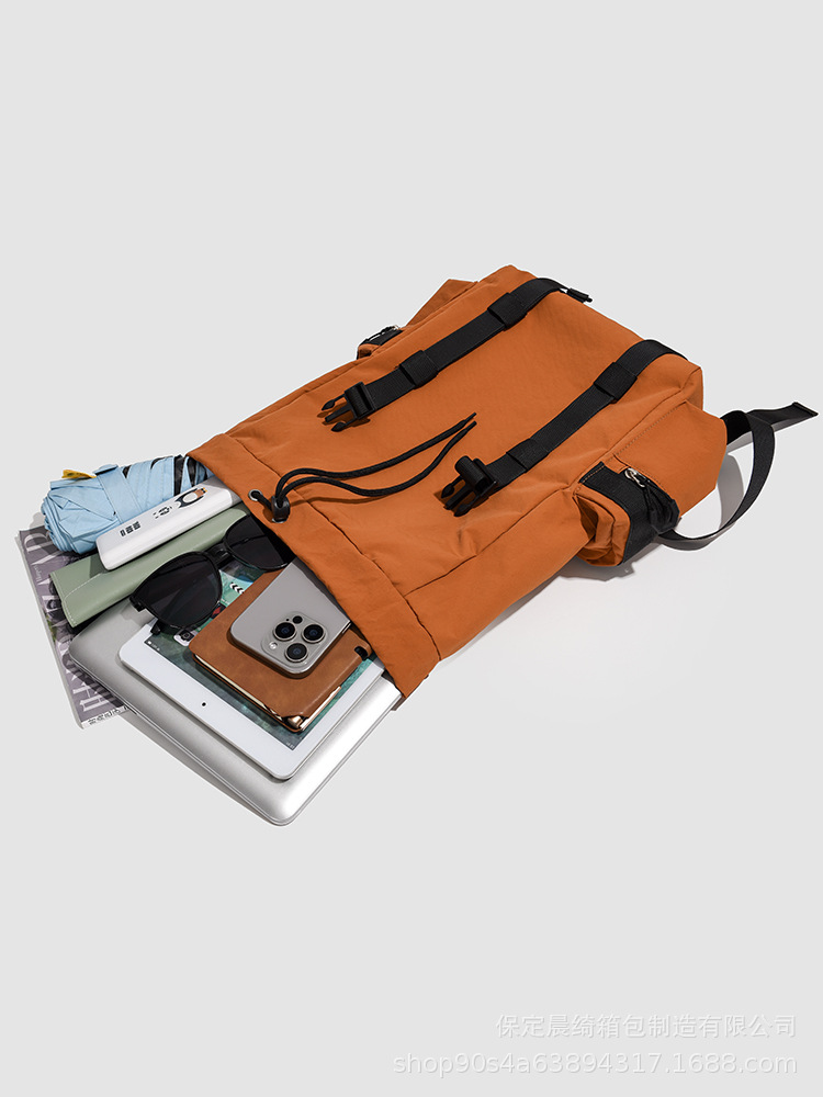 Estilo transfronterizo 2025 nueva mochila de gran capacidad de tela lavada de ocio