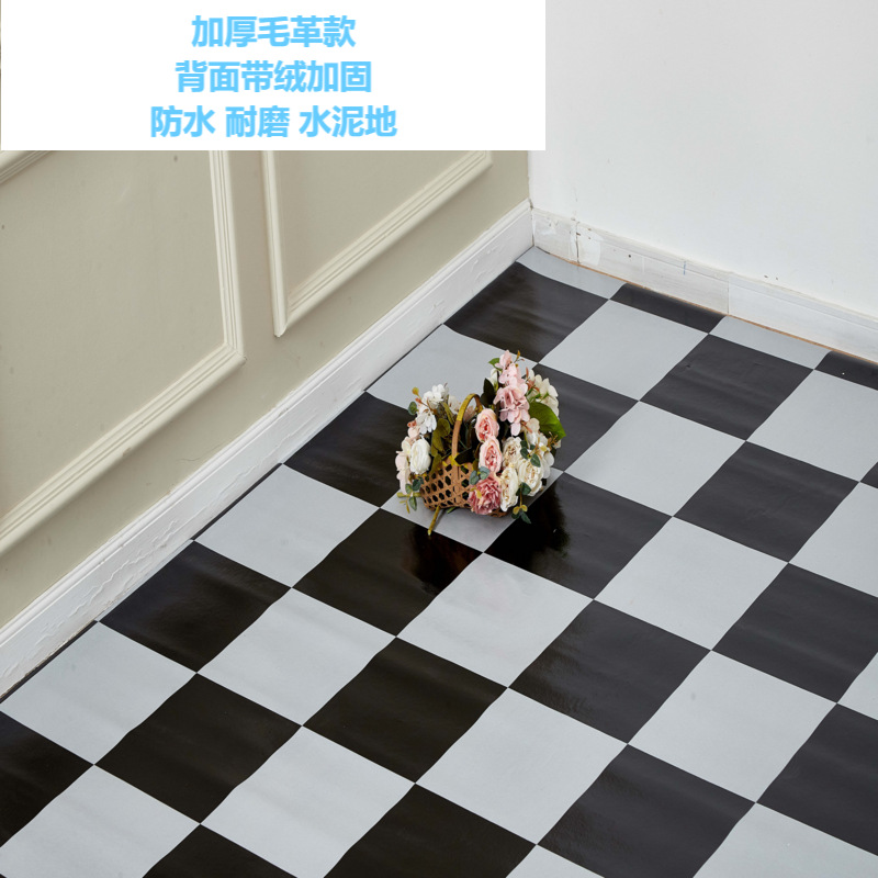 Alfombra de suelo engrosada de 4 metros de ancho, resistente al desgaste, para uso doméstico, se coloca directamente sobre pisos de cemento, alfombra de PVC engrosada, antideslizante e impermeable.