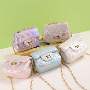 Princess Chanel Style Chain Bag Baby Pearl Accessories Hand Bag Trendy Children's Cute Bow Girl Shoulder Bag