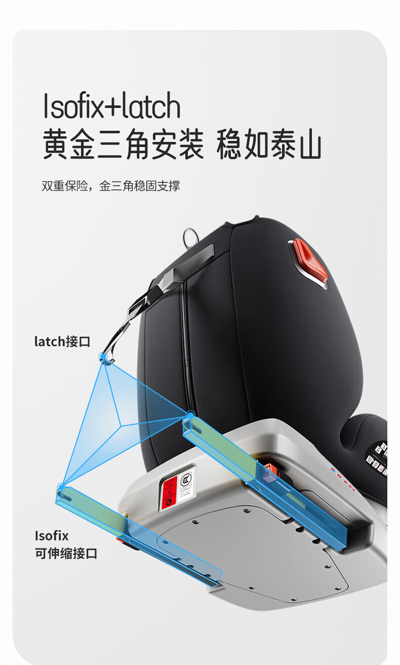 Child Safety Seat for Car Baby Baby Car 360 Rotating Seat 0-4 Years Old Can Sit and Lie down Hard Interface