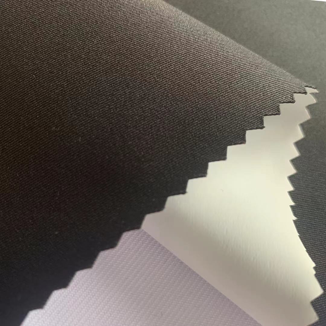 厂家直供涤纶3/3斜纬弹防水TPU贴膜户外运动功能性面料 T400面料