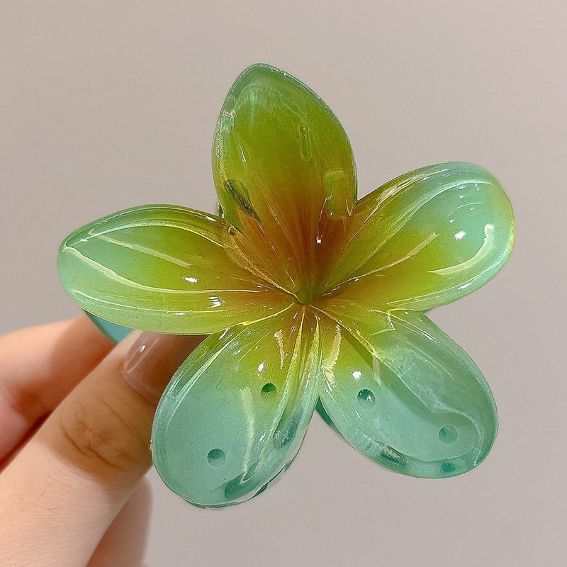 Clip de agarre de flor de plumón de perla, horquilla de flor de alta calidad femenina, horquilla, horquilla, horquilla, horquilla, horquilla, gran clip de tiburón, tocado