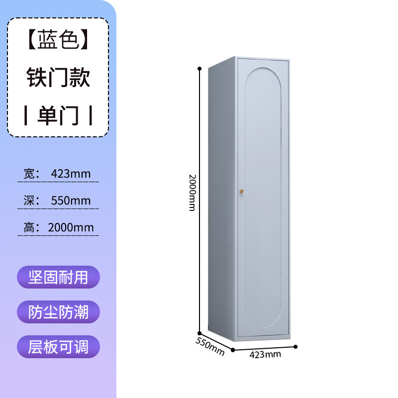 衣柜钢制出租房用彩色衣橱卧室客厅家用铁艺无甲醛简易储物铁皮柜|undefined