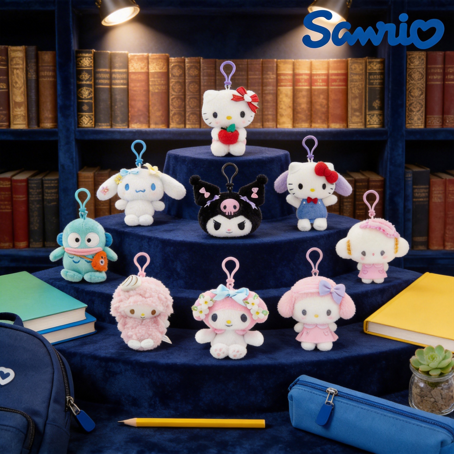 Authentic Changyi Sanrio Plush Keychain Doll Kuromi Hello Kitty Cinnamoroll Backpack Pendant