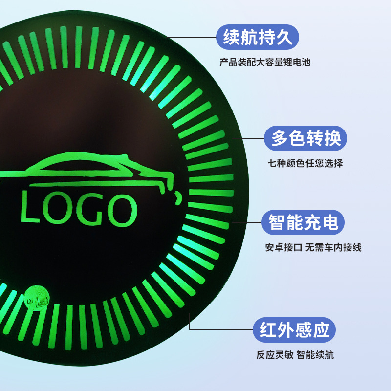 Aplicable a Kia Lion Run Ventana Triangle Atmosphere Light Vehicle Sensor Inteligente Decorative Light Led Modified Atmosphere Light