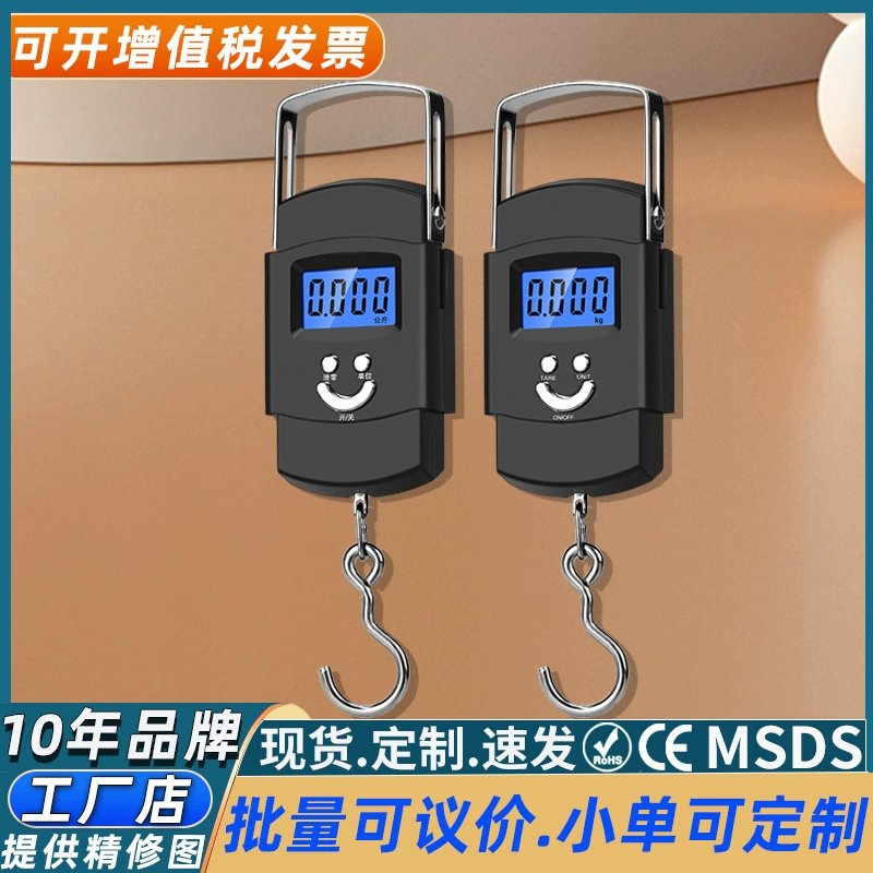 Пищевые весы, портативные электронные весы, весы на 50 кг, прецизионные электронные весы, портативные весы с пружинным крючком, весы для багажа.