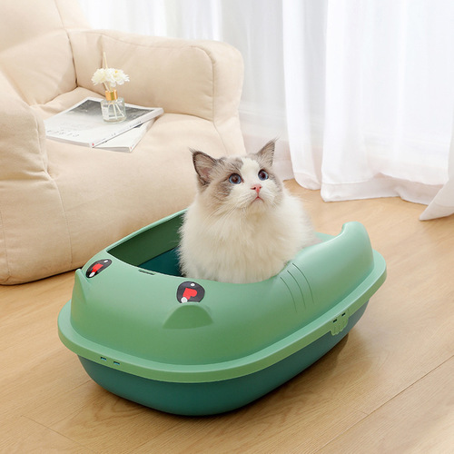 HOLLE KITTY pet litter box cat toilet anti-splash without sand semi-enclosed cat litter box cat supplies