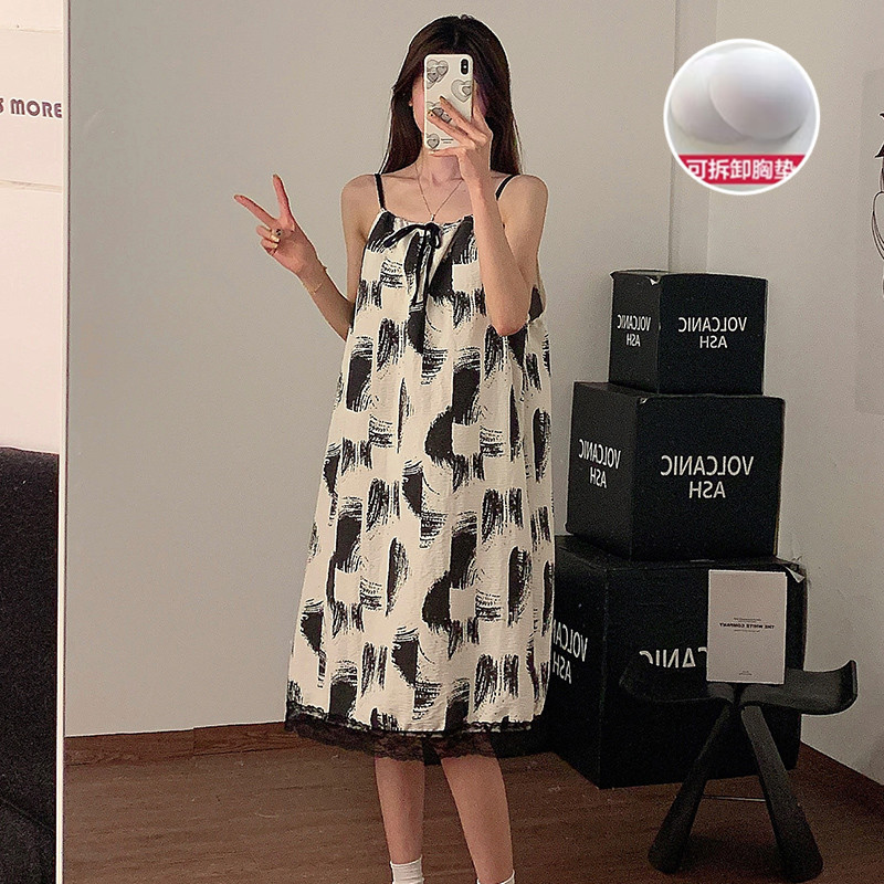 Pijamas de verano nubes de algodón falda delgada lindos arcos en relieve pijamas de mujer ropa casera casual al por mayor