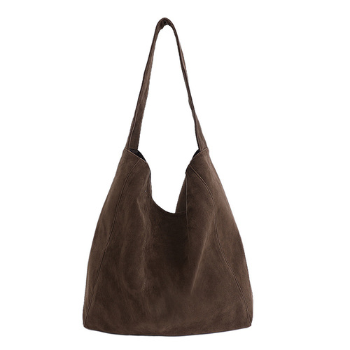Korean-style niche leopard print canvas tote bag, autumn/winter new casual lazy wind shoulder bag, large capacity commuting tote bag