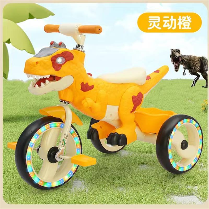 Scooter de Equilibrio de Dinosaurio para Niños de 2 a 8 Años de Metal para Bebés