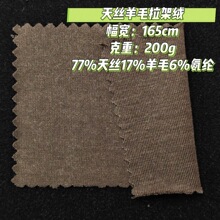 天丝羊毛拉架绒天丝羊毛平纹拉架打底内外搭面料