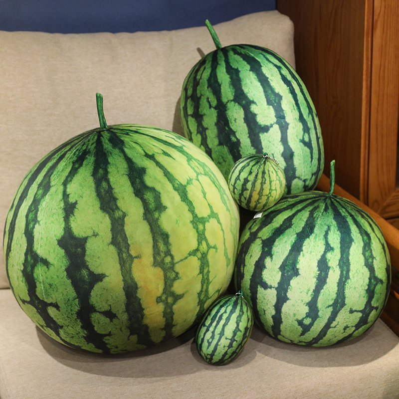Simulation Watermelon Printed Fruit Pillow Sofa Living Room Decoration Cushion Pillow Children's Sleeping Plush Doll