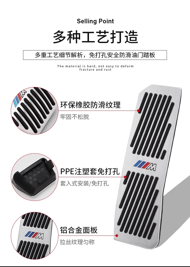 Suitable for Bmw New 3 Series 5 Series 4 Series 7 Series X3X4X5X6 Brake Accelerator Pedal Interior Modification Decoration