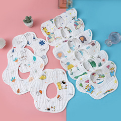 Handkerchief with 8 layers of bubble gauze, 100% cotton, for babies and young children, bibs for newborns and babies