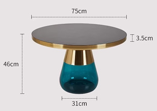 Blue, black, glass, big