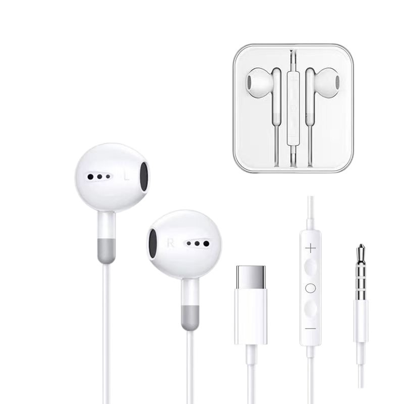 Aplicable a auriculares Bluetooth controlados por cable para iPhone Apple / Android / Huawei tipo de auriculares tipo-c en los oídos