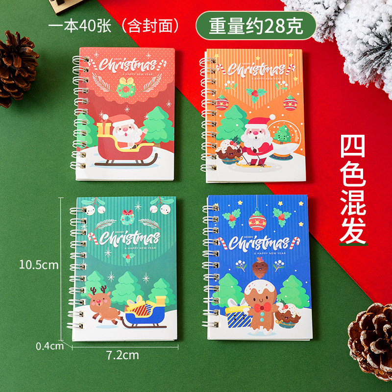 小学生のかわいいテキストロールオーバーコイルブック学生単語ハンドブック小さなブックポケットミニA7メモ帳|undefined