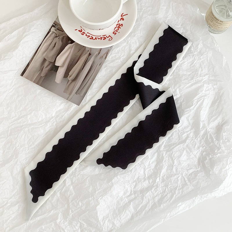 Pañuelo de seda, banda larga, decoración de alta calidad, bufanda pequeña, cinturón multiusos, diadema de cuerda de súper hada francesa, cinturón para el cabello, serpentina para el cabello