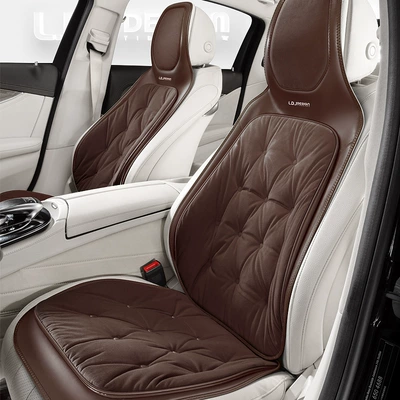 Car seat cushion winter: Universal seat cover - saddle-brown-one-piece-double-seat-34constant-temperaturespace-velvet-80-velvet-content600-fluffiness-universal