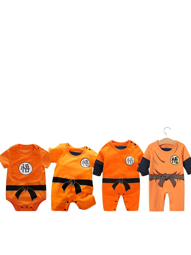 Ropa de bebé de dibujos animados ropa de verano y otoño Wukong Dragon Ball serie divertido algodón bebé mameluco mono transfronterizo al por mayor