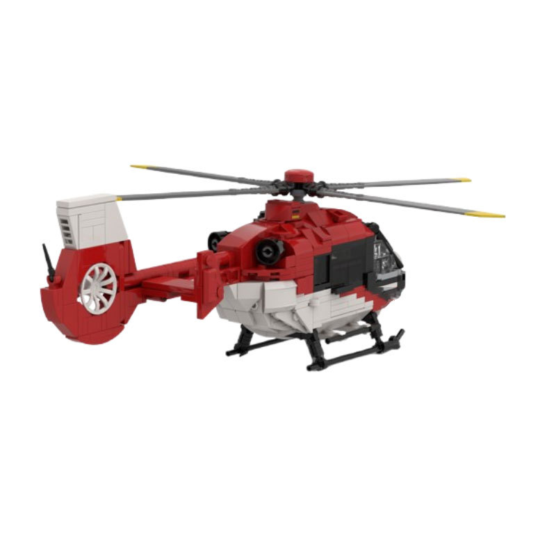 Red Airplane Construction Toy Educational Building Block Model_voghion.com