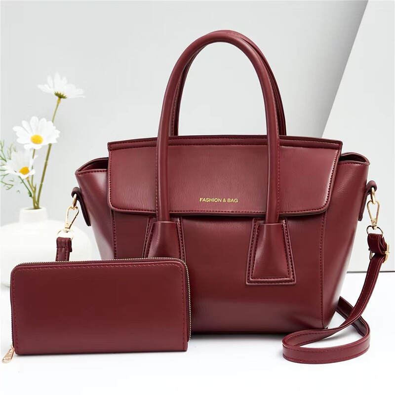 Wholesale Cross-Border Women's Handbags, New Two-Piece Set, Large-Capacity Women's Handbags, Elegant Casual Crossbody Bags