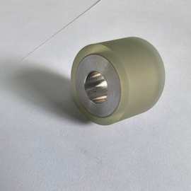 【定制】聚氨酯包胶轮止动聚氨酯剥线轮设备耐磨轴承轮重型脚轮