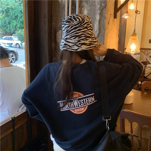 Letter printed long-sleeved thin sweatshirt jacket  new autumn women's loose mid-length pullover top trendy